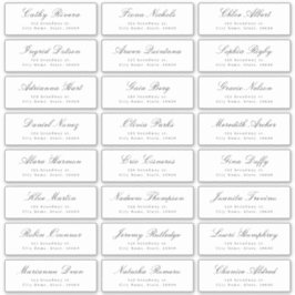 Klassisches Elegant-Script-Gästetikett Aufkleber