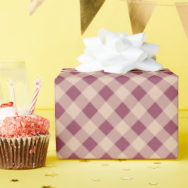 Klassisches elegantes Gingham-Karo in gedämpftem M Geschenkpapier