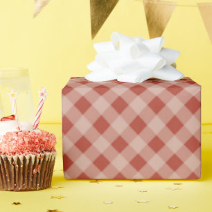Klassisches elegantes Gingham-Karo in Terrakotta Geschenkpapier