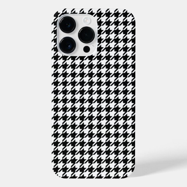Klassisches elegantes Hahnentrittmuster-Muster Sch iPhone 14 Pro Max Hülle (Rückseite)