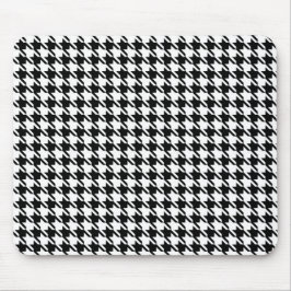 Klassisches elegantes Hahnentrittmuster-Muster Sch Mousepad