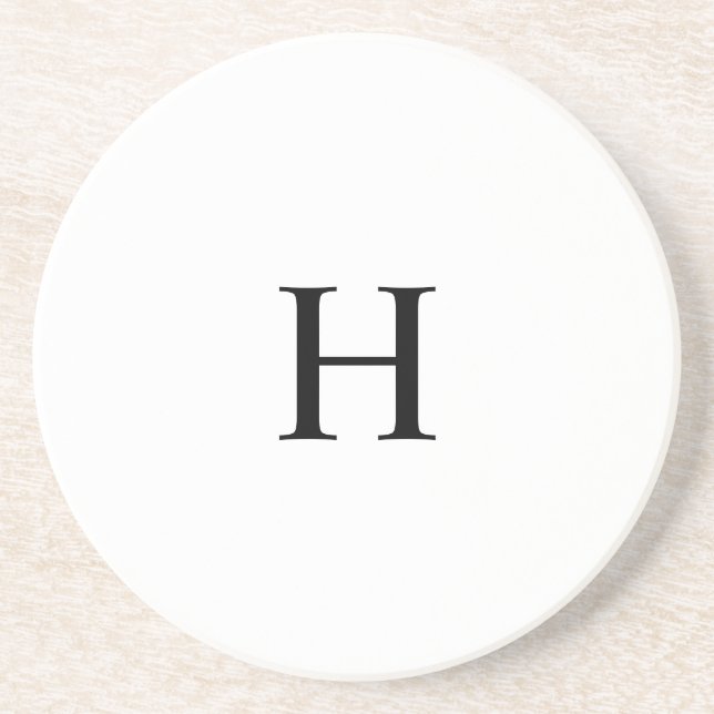 Klassisches Elegantes Monogramm Getränkeuntersetzer (Vorne)