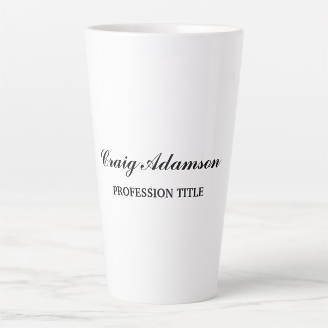 Klassisches Elegantes Schlicht Einfaches Minimalis Milchtasse (Vorderseite)