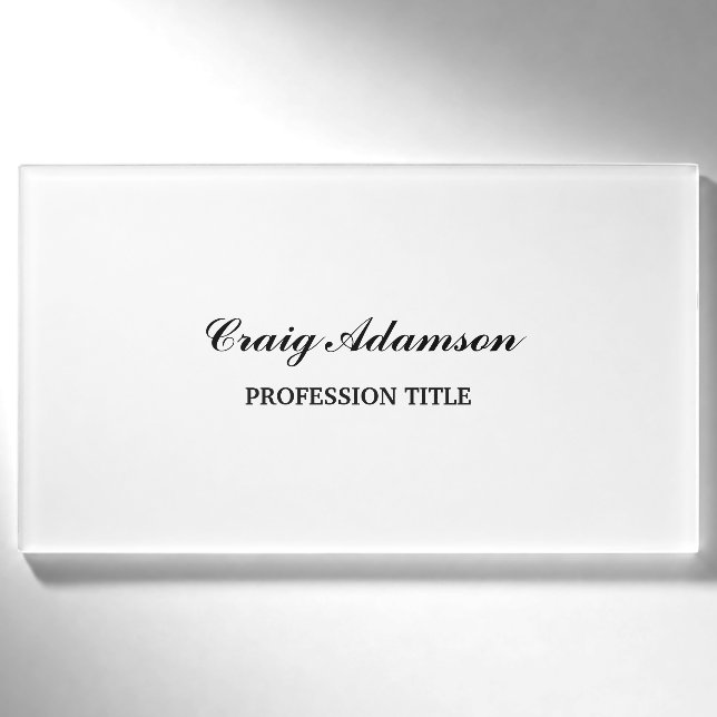 Klassisches Elegantes Schlicht Einfaches Minimalis Namenschild (Vorderseite)