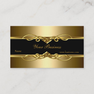 Klassisches Elegantes Verziertes Gold auf Goldmeda Visitenkarte