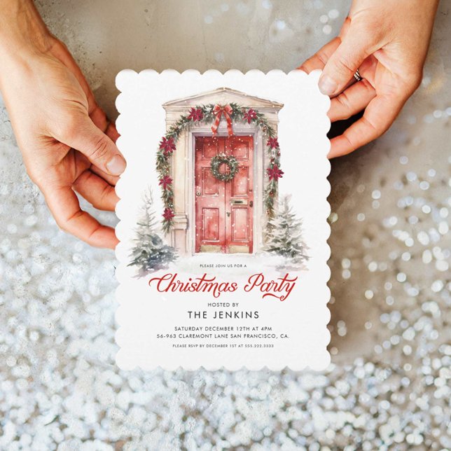 Klassisches elegantes Weihnachtsfest-Party Einladung (Elegant Christmas Party Invitation)