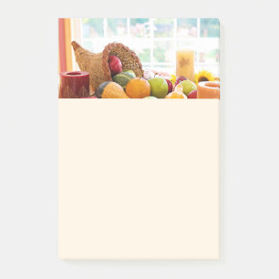 Klassisches Erntetisch-Dankfest Cornucopia Post-it Klebezettel