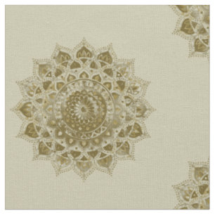 Klassisches farbenfrohes Mandala im indischen Stil Stoff