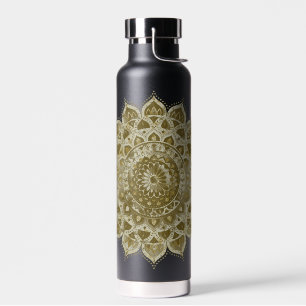Klassisches farbenfrohes Mandala im indischen Stil Trinkflasche