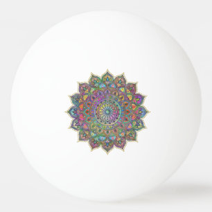 Klassisches farbenfrohes Mandala Indien Stil 1 Tischtennisball