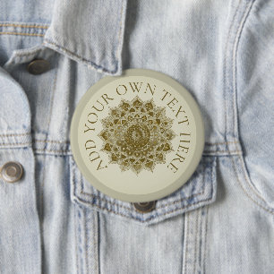 Klassisches farbenfrohes Mandala Indien Stil 4 Button