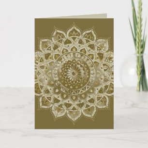 Klassisches farbenfrohes Mandala Indien Stil 4 Karte