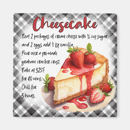 Klassisches Farmhouse-Käsekuchen-Rezept Küche Magnet