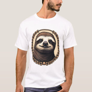 Klassisches Faultier-Gravur-Natur-Shirt (1) T-Shirt
