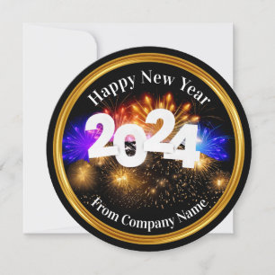 Klassisches festes Budget Business New Year Cards Karte
