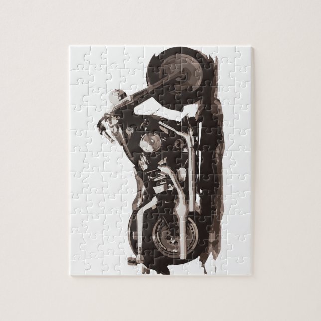 Klassisches fettes Jungen-Motorrad (Vertikal)