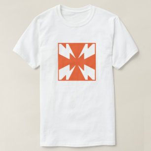 Klassisches Feuer Buchstaben X Monogramm T-Shirt