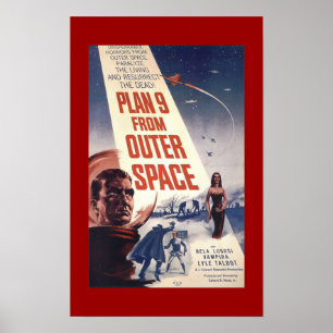 Klassisches Filmplakat "Plan 9 vom Weltraum " Poster