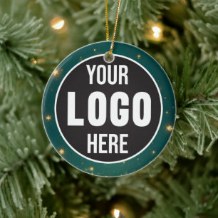 Klassisches Firmenlogo Corporate Keramik Ornament