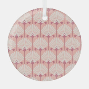 Klassisches Floral: Nahtloses Vintage-Muster Ornament Aus Glas