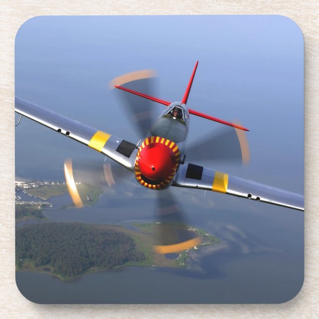 Klassisches Flugzeug Getränkeuntersetzer (Vorderseite)
