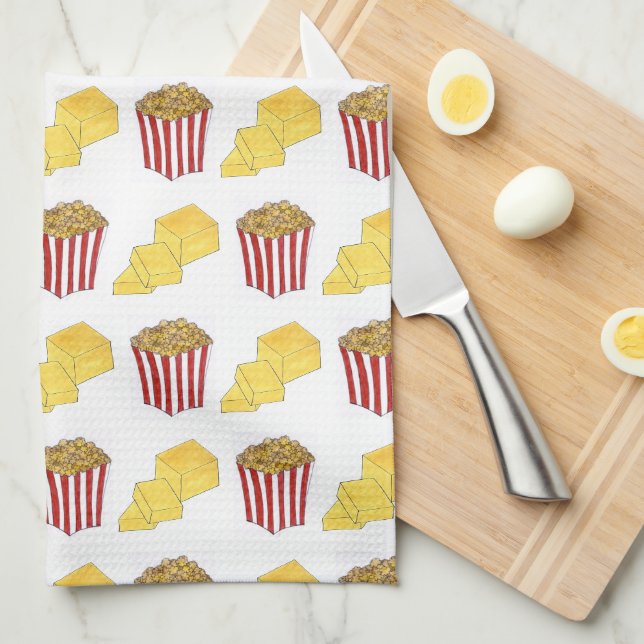 Klassisches Food Pairing Movie Theater Popcorn But Geschirrtuch (Viertel Falte)