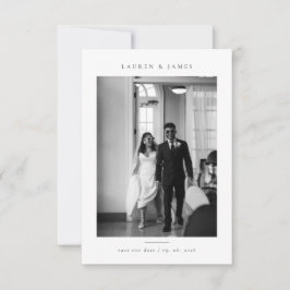 Klassisches formelles Hochzeitsfoto Save the Date