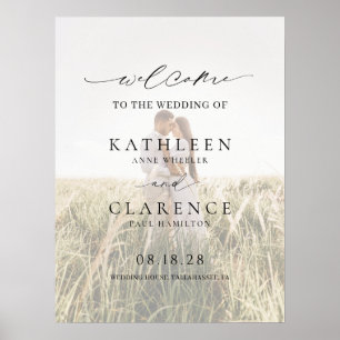 Klassisches Foto Elegante Hochzeit Poster