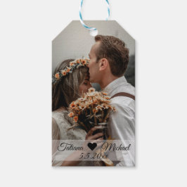 Klassisches Foto für Hochzeiten mit klassischer Ka Geschenkanhänger