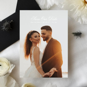 Klassisches Foto für Schwarz und Weiß Save The Date