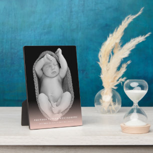 Klassisches Foto mit schlichter Rosa Gradient Baby Fotoplatte