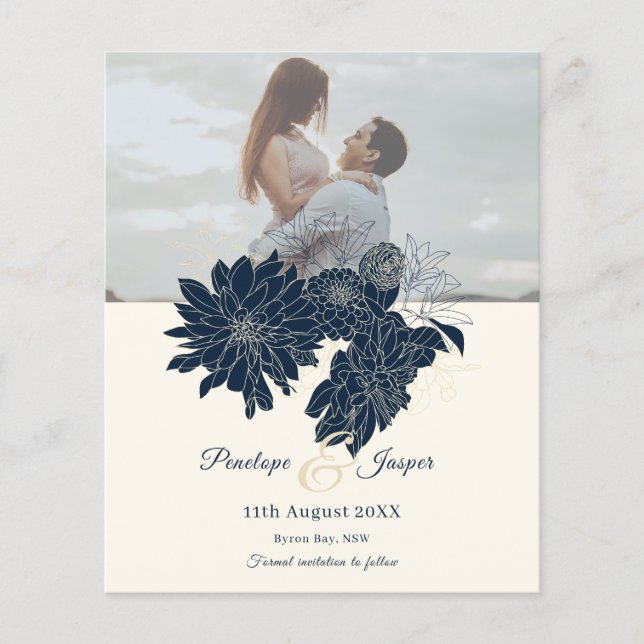 Klassisches Foto Save the Date Einladung Flyer (Vorne)