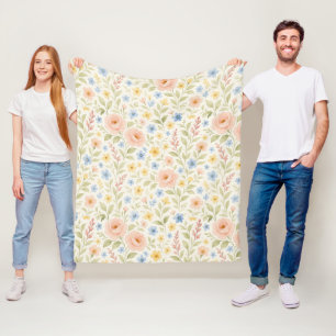 Klassisches französisches Blumenmuster des Shabby  Fleecedecke