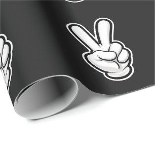 Klassisches Friedenshand-Symbol-Icon Geschenkpapier