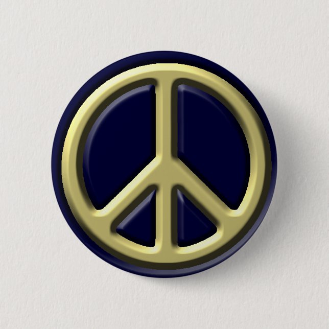 Klassisches Friedenszeichen, Gold Button (Vorderseite)