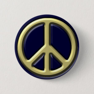 Klassisches Friedenszeichen, Gold Button