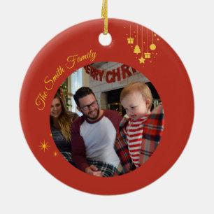 Klassisches Frohe Weihnachten Keramik Ornament