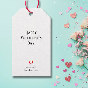 Klassisches Frohes Valentinstag Rotes kleines He Geschenkanhänger