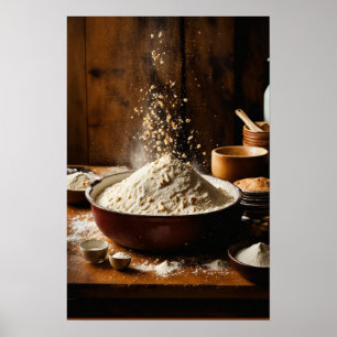 Klassisches Frühstück mit Buttertoast und frischer Poster