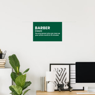 Klassisches Funny Barber Definition Poster