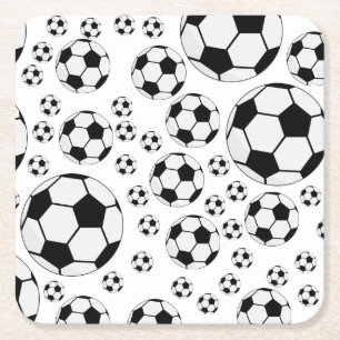 Klassisches Fußballgrafik Traditioneller Sportfan Rechteckiger Pappuntersetzer