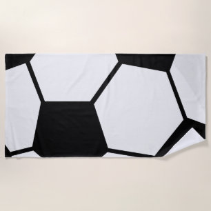 Klassisches Fußballgrafik Traditioneller Sportfan Strandtuch