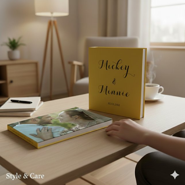 Klassisches Gästebuch mit benutzerdefiniertem Text (Classic Guest Book with Custom Text & Photo)