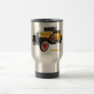 Klassisches gelbes Auto 1931 Reisebecher