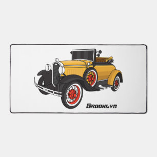 Klassisches gelbes Auto 1931 Schreibtischunterlage