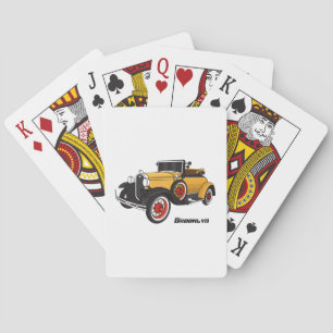 Klassisches gelbes Auto 1931 Spielkarten