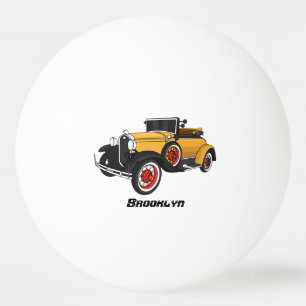 Klassisches gelbes Auto 1931 Tischtennisball