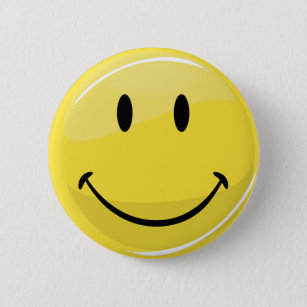 Klassisches gelbes glückliches Gesicht Button