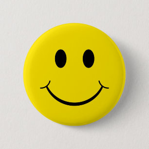 Klassisches gelbes Happy Face der 70er Button
