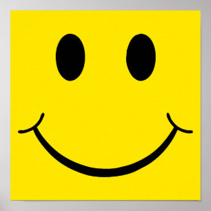 Klassisches gelbes Happy-Gesicht der 70er Jahre Poster
